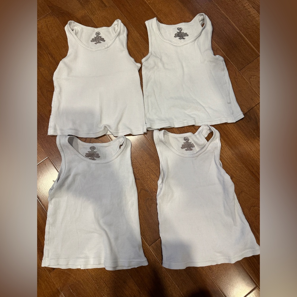 Wonder Nation Kids White Tank Tops